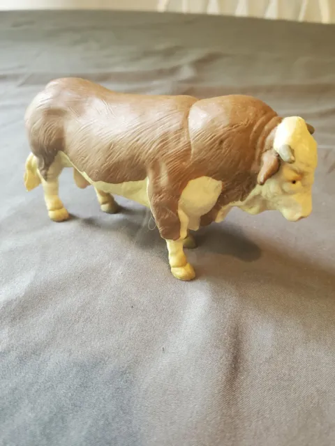 Schleich FLECKVIEH BULL Male Cow Brown & White 1995 Figure 13138