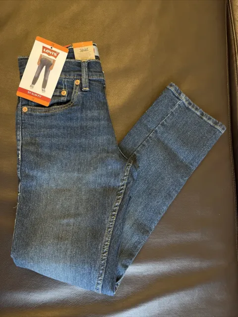 Levis 511 Age 12 Slim Stretch Jeans W26 L26 Mid Blue Denim Brand New With Tags