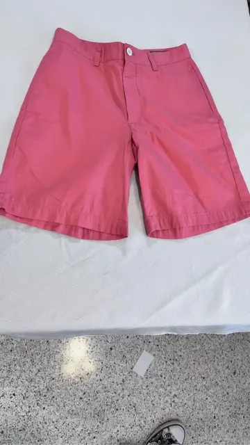 Vineyard Vines Flat Front Chino Cotton Club Short Coral Pink Size 28 Juniors