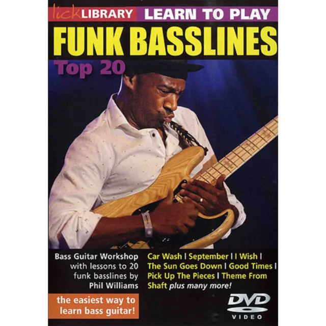 Roadrock International Lick Library: Learn To Play Funk Basslines - Top 20 DVD