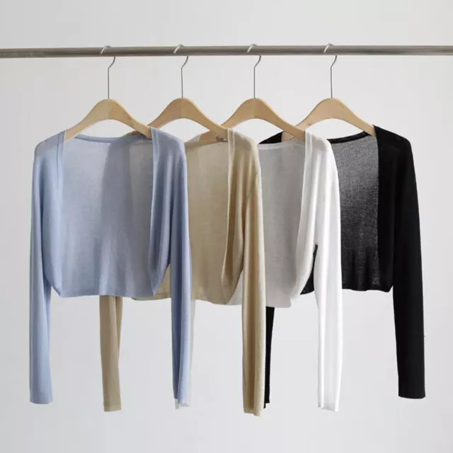 Cardigan Da Donna In Seta Ghiaccio Top Sottili In Maglia A Maniche Lunghe A