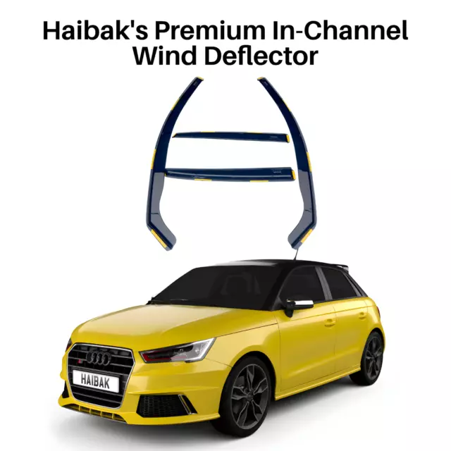 Audi A1 S1 MK1 2012-2018 5 Doors 4pc Haibak Wind Deflectors Tinted