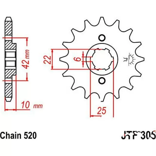 Zahnrad Ritzel 14Z Teilung 520 sprocket 14t pitch für: Honda NX Dominator Ritzel