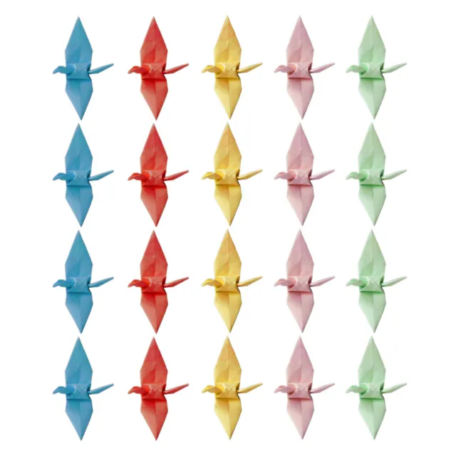 Grúas de origami plegadas grúas de papel boda guirnaldas colgantes mesa centro pieza