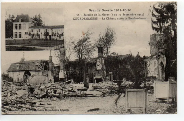 COURDEMANGES environs VITRY LE FRANCOIS - Marne - CPA 51 Bataille de la Marne 4