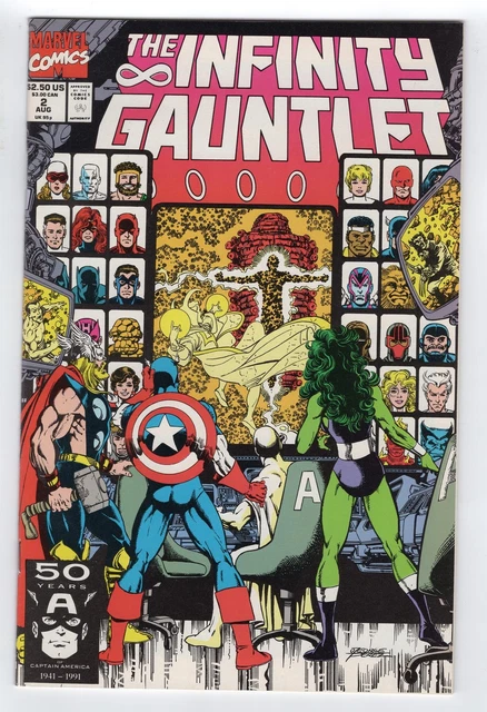 1991 Marvel Infinity Gauntlet #2 1St Appearance Of Epoch Thanos Avengers Key
