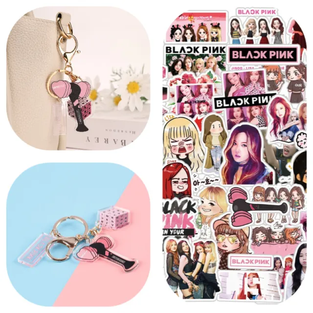 Vibrant Blackpink Sticker Keychain 54 Pvc Stickers Assorted Sizes For All