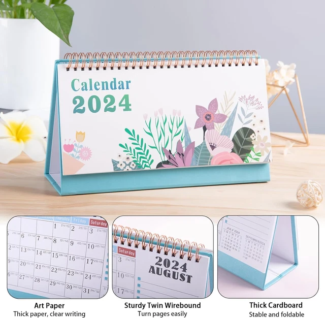 DESK CALENDAR 20242025, Standing Flip Calendar 2025, Thick Paper