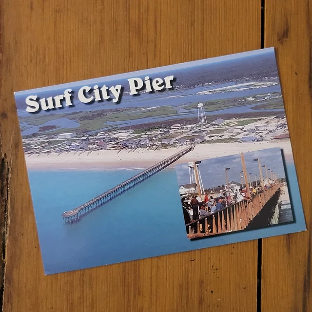 SURF CITY PIER POSTCARD Topsail Island Topsail Beach North Carolina