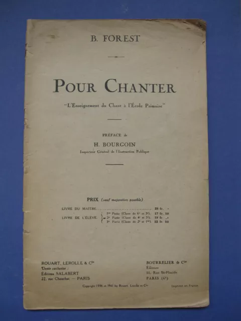 "POUR CHANTER" - Enseignement du chant à l’école - B. FOREST