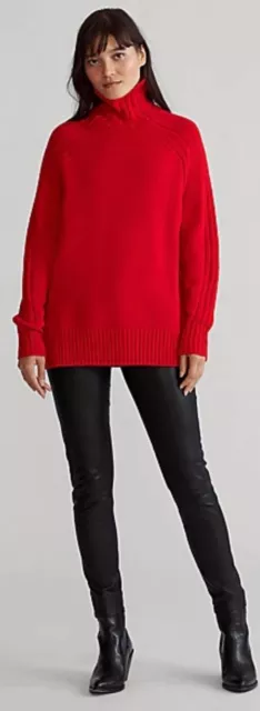 New Polo Ralph Lauren Ribbed Turtleneck Red Sweater NWT