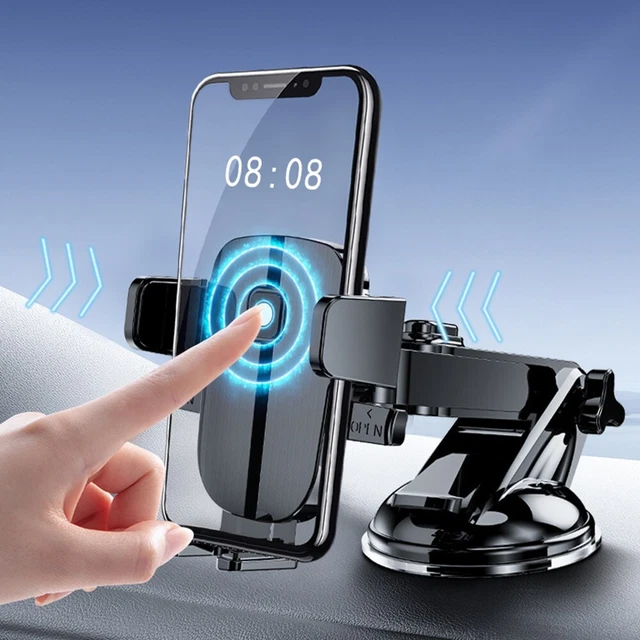 Support Voiture Universel Pour Smartphone - Ventouse Nano-gel, Rotation 360°, Réglable - Compatible IPhone, Samsung, Etc.