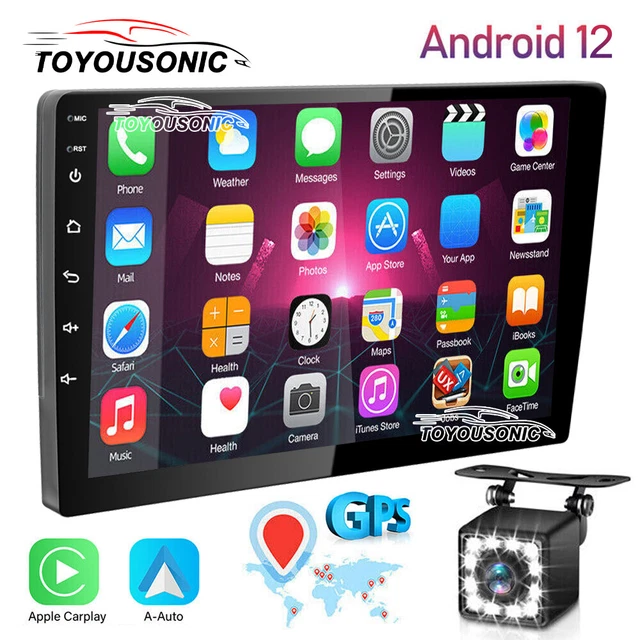 Double 2 DIN 10.1" Android 12 Car Stereo Radio Wifi GPS Touch Screen Rear Camera