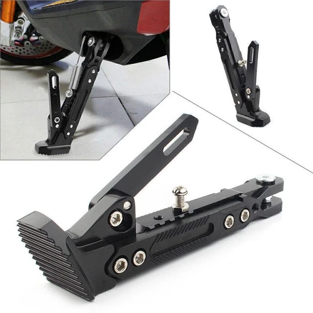 Stainless steel Motorcycle Non-slip Adjustable Kickstand Foot Side Support Stand