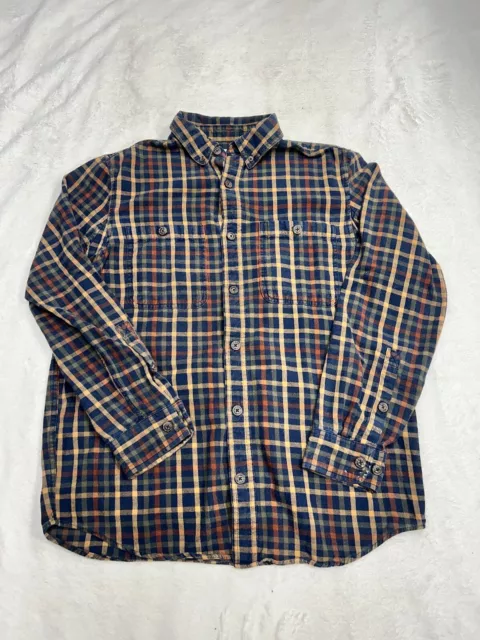 Duluth Trading Men’s Button Down Shirt Size Large Plaid Flannel Work Long Sleeve