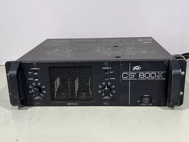 Peavey CS 800X 1200 watt Professional Stereo Power Amplifier Untested