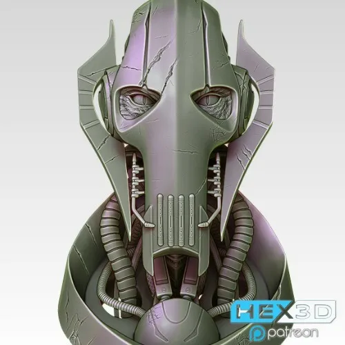 General Grevious Head Life Size 3d Printed 1:1 Scale RAW DIY Kit