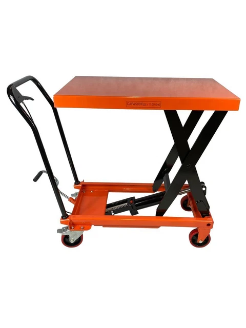Tavolo di sollevamento mobile carico portante 500 kg sollevatore motore tavolo di sollevamento idraulico a forbice sollevatore