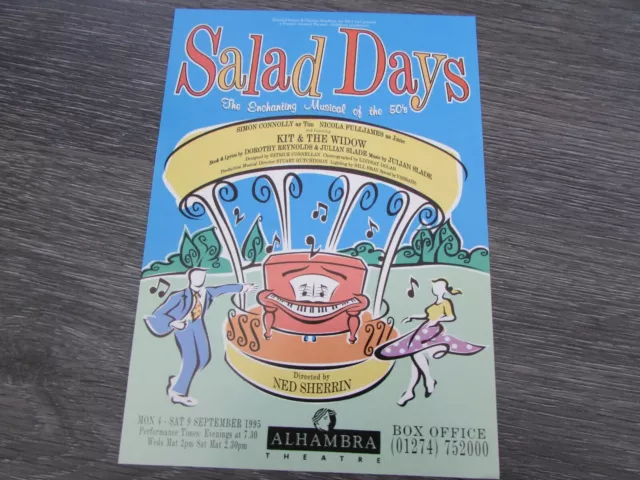 Salad Days 50's Musical inc Kat & the Widow 1995 Alhambra Theatre Bradford Flyer