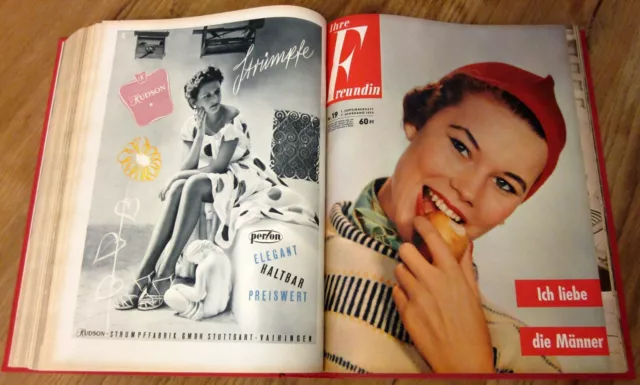 Ihre Freundin Zeitschrift,  Nrn. 1 - 26, Jahrgang 1954,  gebunden komplett