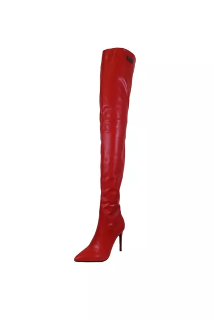 AROLLO stivali rossi coscia alta vera pelle Rachel 37,38,39,40,41,42,43,44