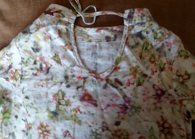 CYRILLUS 10 ans Sublime chemisier blouse à fleurs manches longues fille
