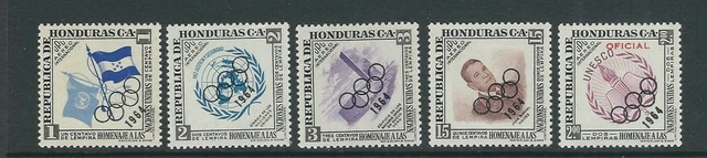 Honduras 1964 Tokyo Olympics Überdruck Von Ringe (Scott C331-335) VF Mlh Frisch