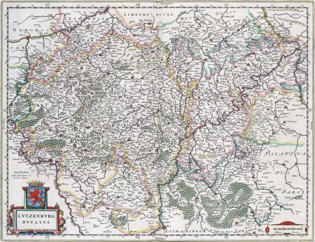 Reproduction carte ancienne - Duché de Luxembourg (Luxemburg) 1664