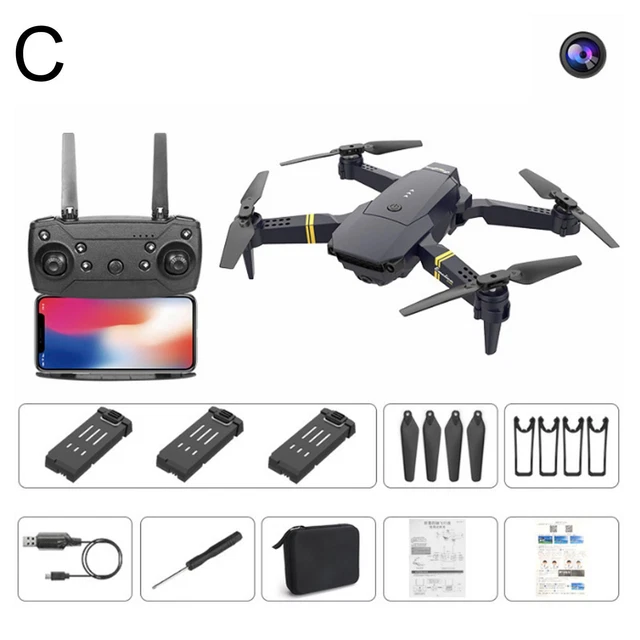 SINGLE LEN THREE battery 4K Toy E58 Drone WIFI FPV With Wide Angle