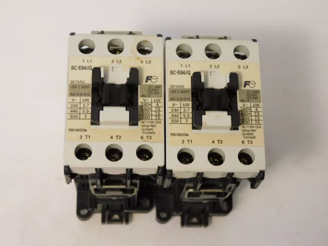 Lot Of 2 Fuji Electric Contactor Sc-E04/G Se16Ag 24V Coil 25A 2