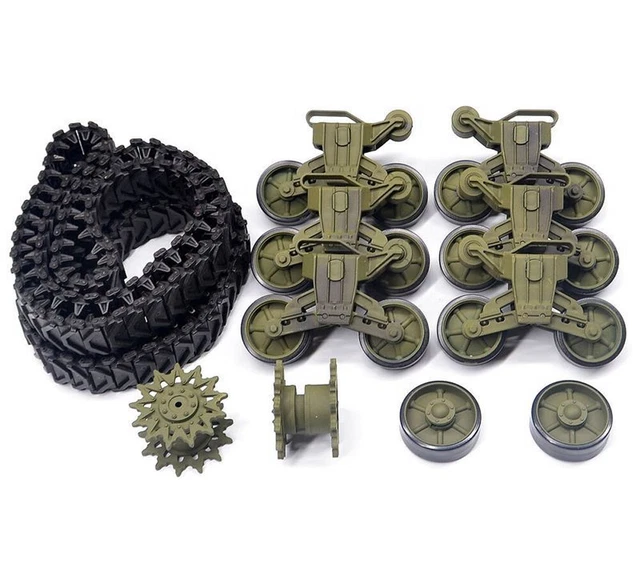ZEZEFUFU 1:16 RC Tank Spare Tire Decoration - Plastic Army Green Accessory For WPL B24/B36 Military Trucks - View #4