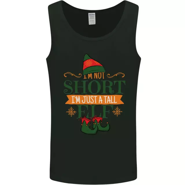Gilet canotta da uomo alto elfo divertente da uomo Natale non corto
