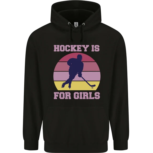 Hockey is For Girls Funny Ice Street Childrens Kids Hoodie