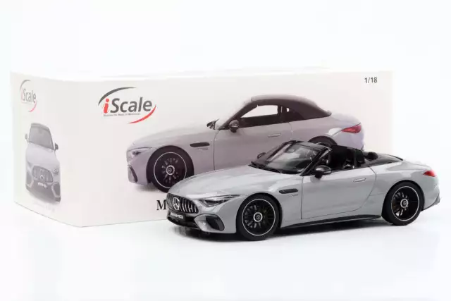 1:18 Mercedes-Benz AMG SL 63 4Matic Roadster R232+ alpin grau iScale diecast