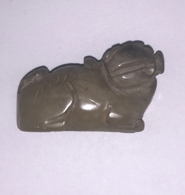 Vintage Chinese Russet Jade Foo Dog