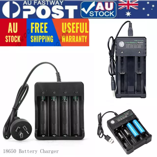 1865 Battery Charger Smart 4 Slots For Rechargeable Li-Ion FAST Charge AU PLUG