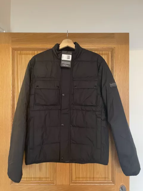 Barbour International Mens Transmission Throttle Jacket Coat Black MediumRRP£199
