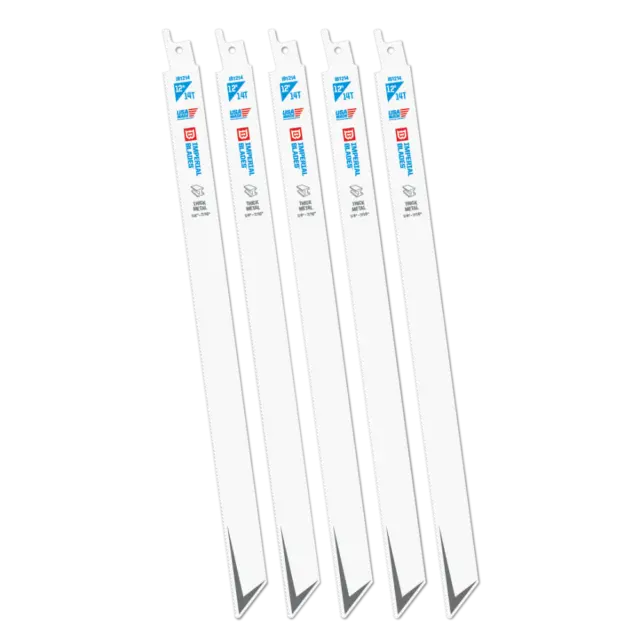 Imperial Blades Standard 12'' 14 Tpi Thick Metal Reciprocating Blade 5Pc