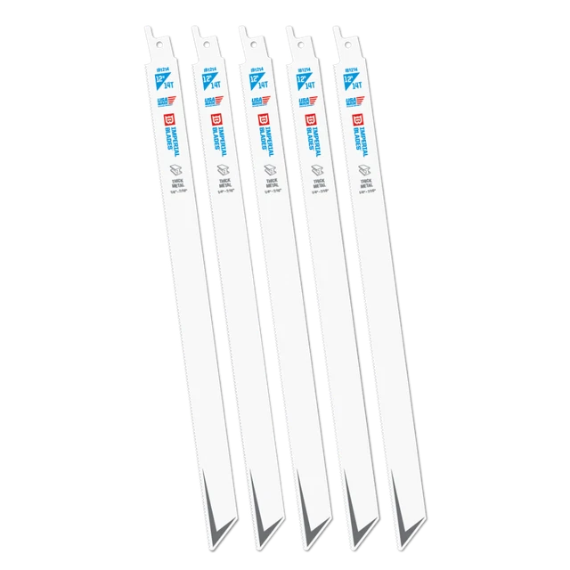Imperial Blades Standard 12'' 14 Tpi Thick Metal Reciprocating Blade 5Pc