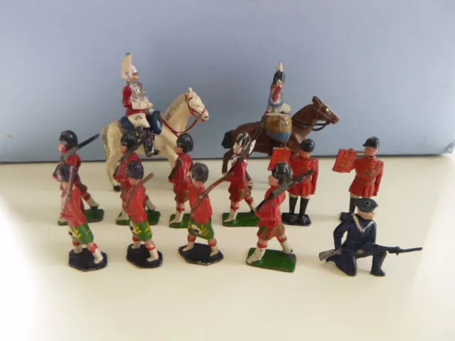 Job Lot Of Lead Soldiers ByTimpo Crescent Etc - Scots Horses Buglers