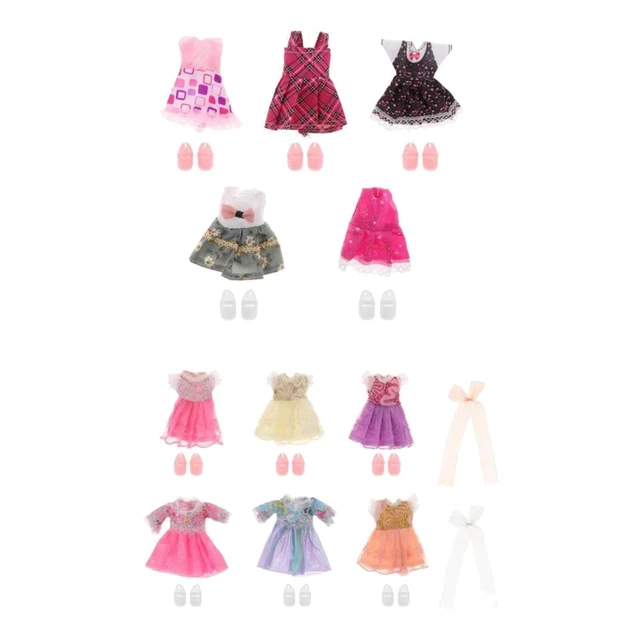 10/set 1:12 Vestiti per bambole di moda con scarpe fatte a mano fai da te per