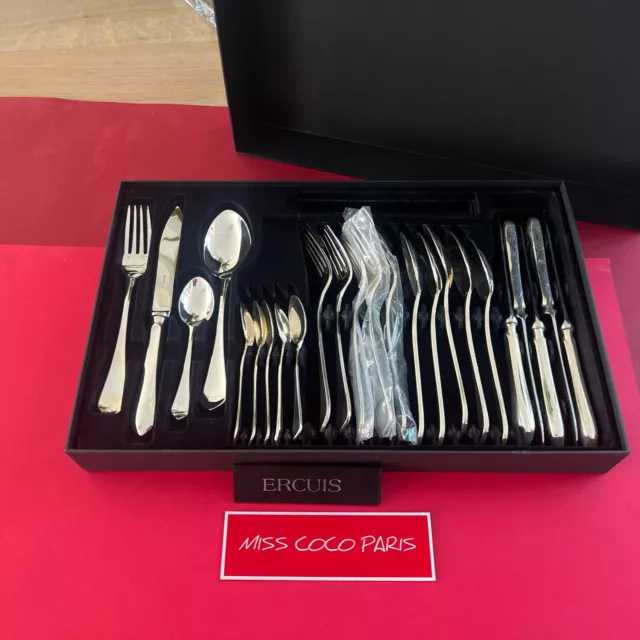 Housekeeper Cites Ercuis 24Pcs Very Nice Condition Silver Metal Box