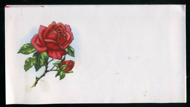 Vintage Embosed Rose Flower Floral Birthday Greetings Card 2