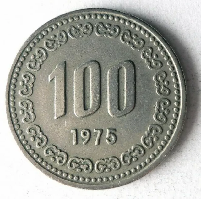 1975 Süd Korea 100 Won - Hochwertig Vintage Münze Bin #309