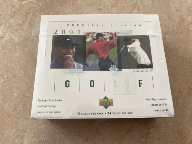 2001 Upper Deck Golf Factory Sealed HOBBY BOX POSSIBLE Tiger Woods Rookie,Etc.
