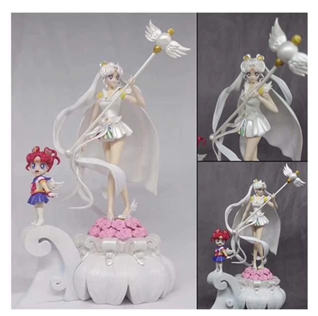 37cm Anime Sailor Moon Crystal Chibi Sailor Cosmos PVC Figure Model 14''  Statues