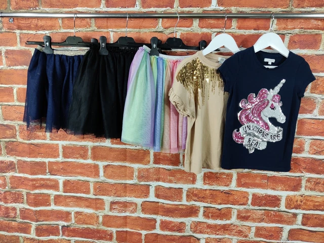 Girls Bundle Age 5-6 Years Next River Island Etc Party Skirts Sequin Tees 116Cm