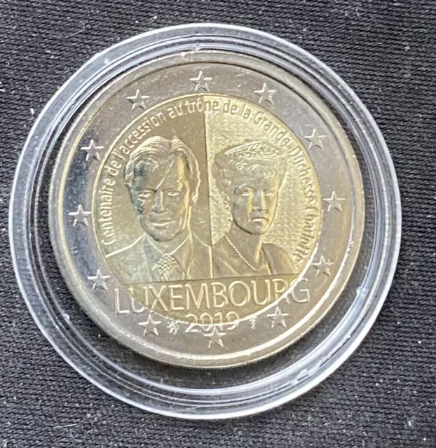 Sammlerstück 2 Euro Gedenkmünze Luxemburg 2019 Thronbest. Großherzogin Charlotte