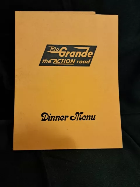 Vintage 1980 Denver & Rio Grande Railroad Dinner Menu The Action Road DINING CAR