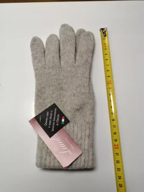 Damen Mädchen Lambswool Handschuhe Wolle ONE SIZE Made in ITALY - NEU -